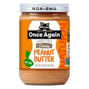 Once Again Peanut Butter Creamy Unsweetened Natural 6/16 OZ [UNFI #02615276] [ebt]