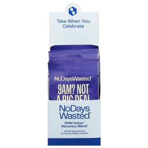 No Days Wasted DHM Detox Recovery Blend Pocket Ready Packets 1/10 CT [UNFI-CARLISLE #2851194]