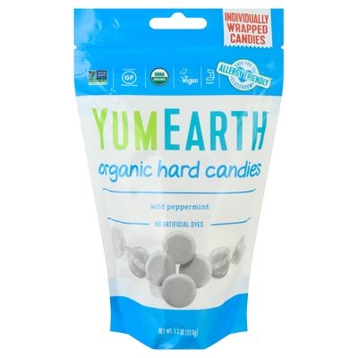 Yumearth Hard Candies Organic Wild Peppermint 6/3.3 OZ [UNFI-CARLISLE #0692731] [ebt]