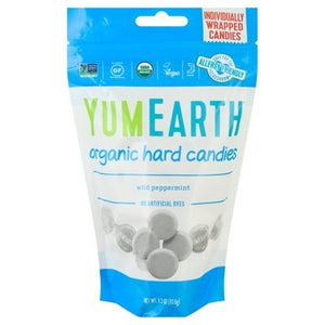 Yumearth Hard Candies Organic Wild Peppermint 6/3.3 OZ [UNFI-CARLISLE #0692731] [ebt]