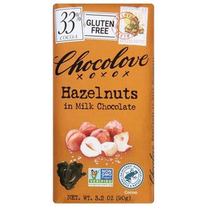 Chocolove Hazelnuts In Milk Chocolate 12/3.2 OZ [UNFI-CARLISLE #901421] [ebt]