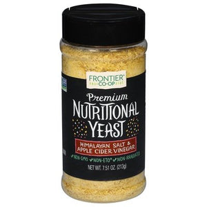 Frontier Nat Prod Co-Op Nutritional Yeast Himalayan Salt & Apple Cider Vinegar Premium 1/7.51 OZ [UNFI-CARLISLE #2607521] [ebt]