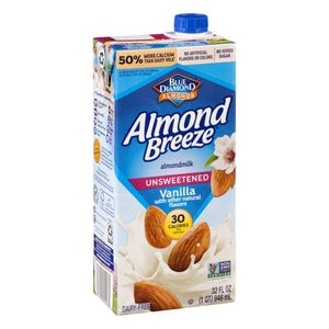 Almond Breeze Almondmilk Dairy-Free Vanilla Unsweetened 12/32 OZ [UNFI #750992] [ebt]