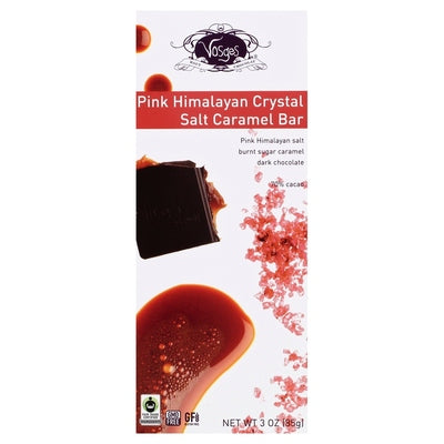 Vosges Haut-Chocolat Caramel Bar Pink Himalayan Crystal Salt 70% Cacao 12/3 OZ [UNFI-CARLISLE #1614643] [ebt]