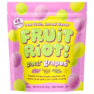 Fruit Riot Sour Grapes Mix Mixed Berry/Lemon Lime/Green Apple 6/8 OZ [UNFI #03096914] [ebt]