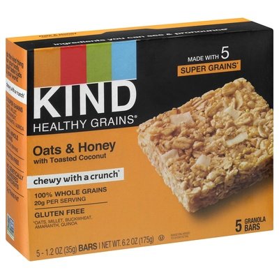 Kind Granola Bars Oats & Honey With Toasted Coconut 8/5/1.2 OZ [UNFI #1283225] [ebt]