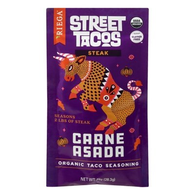 Riega Foods Taco Seasoning Organic Carne Asada Steak 8/1 OZ [UNFI #2561165] [ebt]