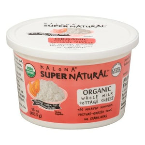 Kalona Super Natural Cottage Cheese Organic Whole Milk 6/16 OZ [UNFI #444406] [ebt]