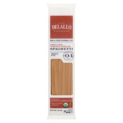 Delallo Spaghetti Organic Whole Wheat No. 04 Cut 16/16 OZ [UNFI #0205963] [ebt]