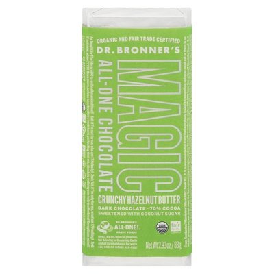 Dr Bronners Dark Chocolate Crunchy Hazelnut Butter 70% Cocoa 12/2.93 OZ [UNFI-CARLISLE #2724128] [ebt]