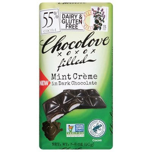 Chocolove Mint Creme in Dark Chocolate 55% Cocoa 10/3.2 OZ [UNFI-CARLISLE #2792356] [ebt]