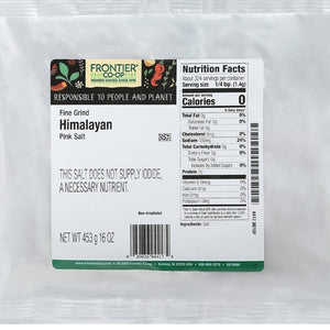 Frontier Coop Pink Salt Himalayan Fine Grind 1/16.00 OZ [UNFI-CARLISLE #02339794] [ebt]