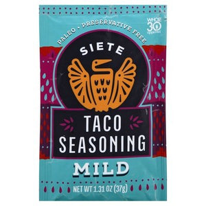 Siete Taco Seasoning Mild 12/1.31 OZ [UNFI #2522266] [ebt]