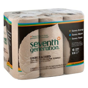 Seventh Generation Paper Towels Jumbo Rolls Unbleached 2-Ply 4/6/120 CT [UNFI #1168681]