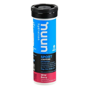 Nuun Sport + Caffeine Tablets Wild Berry 8/10 TAB [UNFI-CARLISLE #1791276]