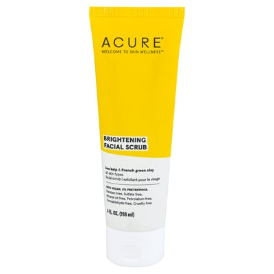 Acure Facial Scrub Brightening 1/4 FL [UNFI-CARLISLE #1848605]
