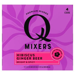 Q Drinks Ginger Beer Hibiscus Bright & Spicy 6/4/7.5 OZ [UNFI #2596583] [ebt]
