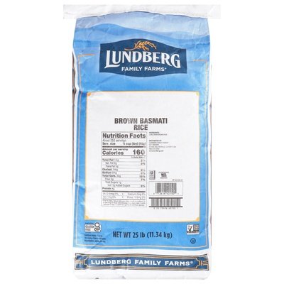 Lundberg Family Farms Rice Brown Basmati 25 Lb [UNFI #0461202] [ebt]