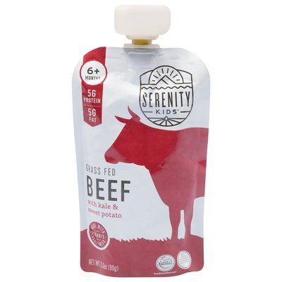 Serenity Kids Beef Grass Fed 6+ Months 6/3.5 OZ [UNFI-CARLISLE #2367217] [ebt]