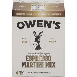 Owens Craft Mixers Cocktail Mixer Non Alcoholic Espresso Martini Mix 6/4/8.2 OZ [UNFI #02898591] [ebt]