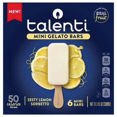Talenti Gelato E Sorbetto Gelato Bars Zesty Lemon Sorbetto Mini 6/11.1 OZ [UNFI #3054590] [ebt]