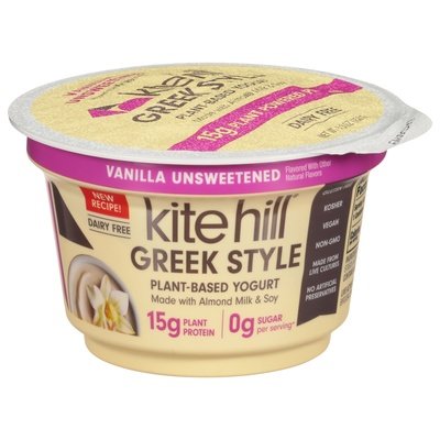 Kite Hill Yogurt Plant-Based Greek Style Unsweetened Vanilla 8/5.3 OZ [UNFI #2798155] [ebt]