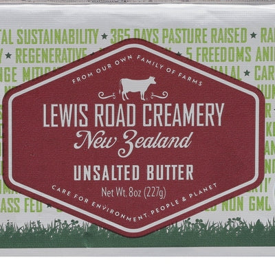 Lewis Road Creamery Butter Unsalted 12/8 OZ [UNFI #2916336] [ebt]