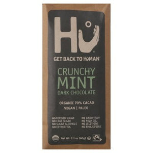 Hu Dark Chocolate Organic Crunchy Mint 70% Cacao 12/2.1 OZ [UNFI-CARLISLE #2739563] [ebt]