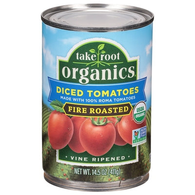 Take Root Organics Tomatoes Diced Fire Roasted 12/14.5 OZ [UNFI #3017415] [ebt]