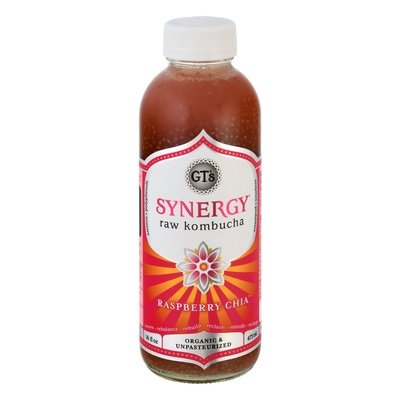 Gts Kombucha Raw Raspberry Chia 12/16 OZ [UNFI #2273423] [ebt] D
