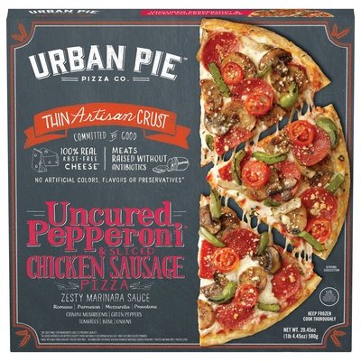 Urban Pie Pizza Thin Artisan Crust Uncured Pepperoni & Sliced Chicken Sausage 12/20.45 OZ [UNFI #2647790] [ebt]