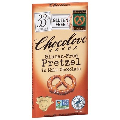 Chocolove Pretzel In Milk Chocolate Gluten-Free 33% Cocoa 12/2.9 OZ [UNFI-CARLISLE #1168293] [ebt]