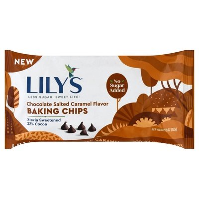 Lilys Baking Chips Chocolate Salted Caramel Flavor 32% Cocoa 12/9 OZ [UNFI #2561900] [ebt]