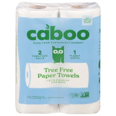 Caboo Paper Towels Tree Free Family Size 12/2 CT [UNFI #2478964]