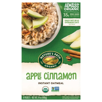 Natures Path Oatmeal Apple Cinnamon Instant 6/14 OZ [UNFI #986604] [ebt]