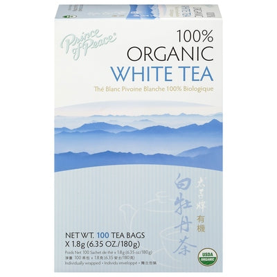 Prince Of Peace White Tea 100% Organic Tea Bags 1/100 BAG [UNFI-CARLISLE #2994994] [ebt]