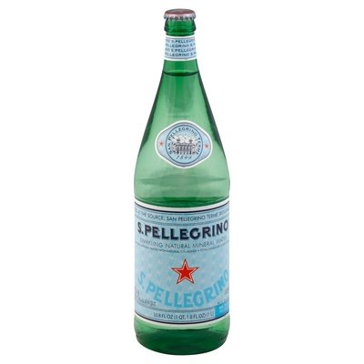 San Pellegrino Water Sparkling Natural Mineral 12/1 LTR [UNFI #105296] [ebt]