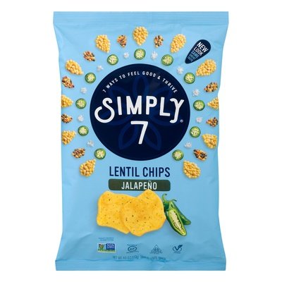 Simply7 Lentil Chips Jalapeno 12/4 OZ [UNFI #1157379] [ebt]