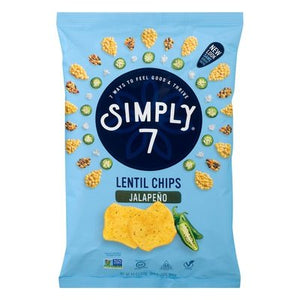 Simply7 Lentil Chips Jalapeno 12/4 OZ [UNFI #1157379] [ebt]