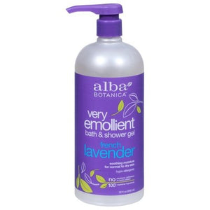 Alba Botanica Bath & Shower Gel French Lavender Very Emollient 1/32 OZ [UNFI-CARLISLE #496463]