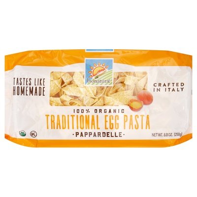 Bionaturae Pappardelle 100% Organic Traditional Egg Pasta 12/8.8 OZ [UNFI #1790898] [ebt]
