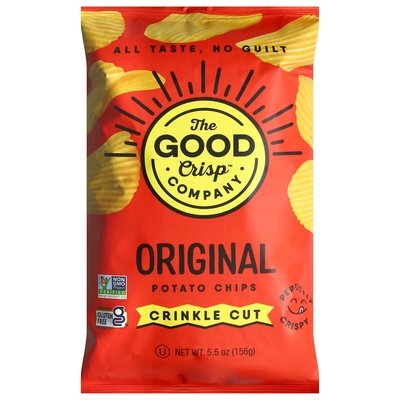 The Good Crisp Company Potato Chips Original Crinkle Cut 12/5.5 OZ [UNFI #3009420] [ebt]