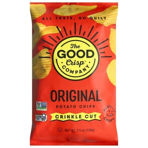 The Good Crisp Company Potato Chips Original Crinkle Cut 12/5.5 OZ [UNFI #3009420] [ebt]