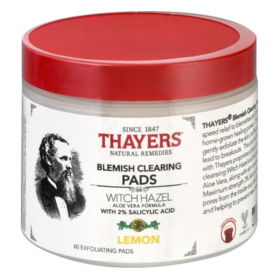 Thayers Pads Blemish Clearing Lemon 1/60 CT [UNFI-CARLISLE #3125408]