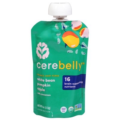Cerebelly Baby Puree Organic White Bean Pumpkin Apple 6/4 OZ [UNFI-CARLISLE #2529303] [ebt]