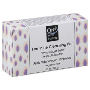 One With Nature Feminine Cleansing Bar Fragrance Free 3/3.5 OZ [UNFI-CARLISLE #2580413]