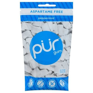 Pur Gum Chewing Gum Aspartame Free Peppermint 12/2.72 OZ [UNFI-CARLISLE #2230266] [ebt]