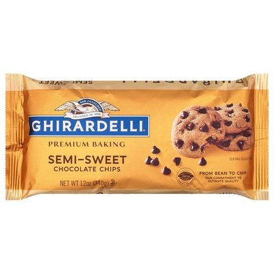 Ghirardelli Chocolate Chips Semi-Sweet 12/12 OZ [UNFI #522540] [ebt]