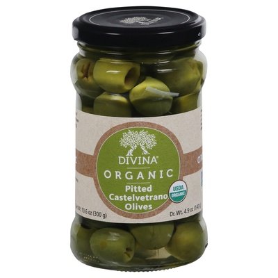 Divina Olives Organic Pitted Castelvetrano 6/4.9 OZ [UNFI #2371417] [ebt]