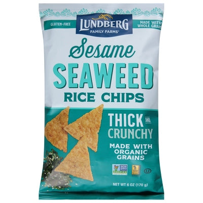 Lundberg Family Farms Rice Chips Seaweed Sesame 6/5.5 OZ [UNFI #3028966] [ebt]